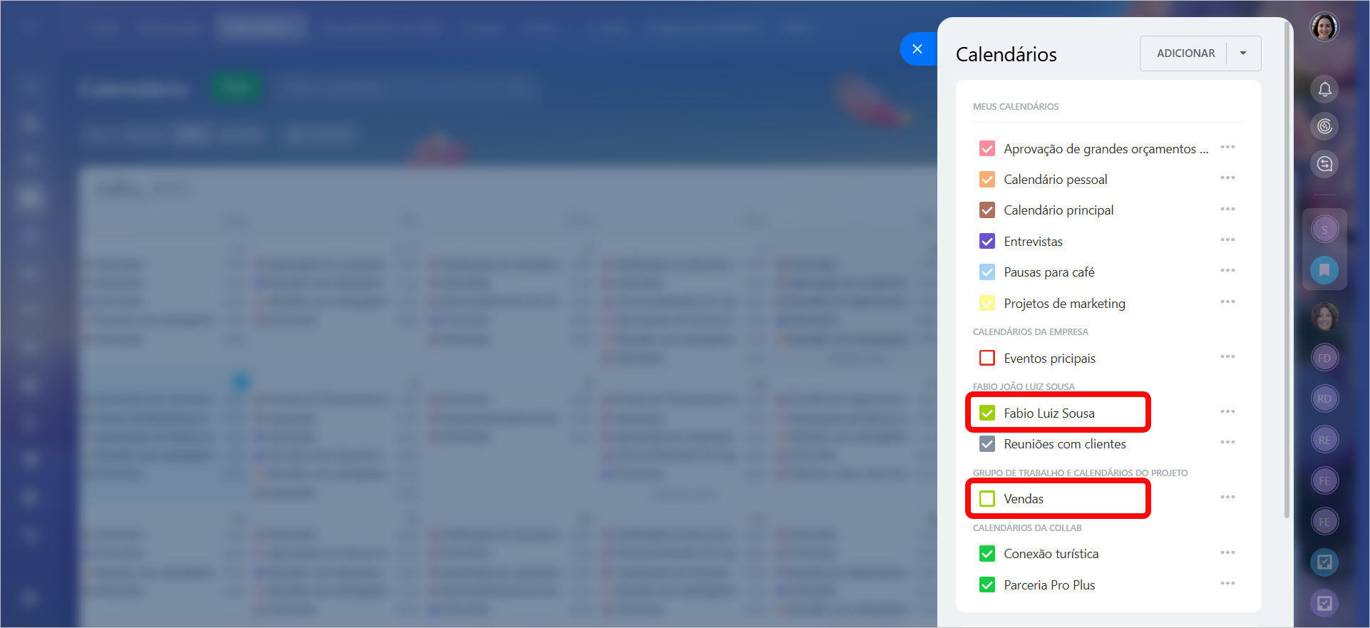 calendário calendário