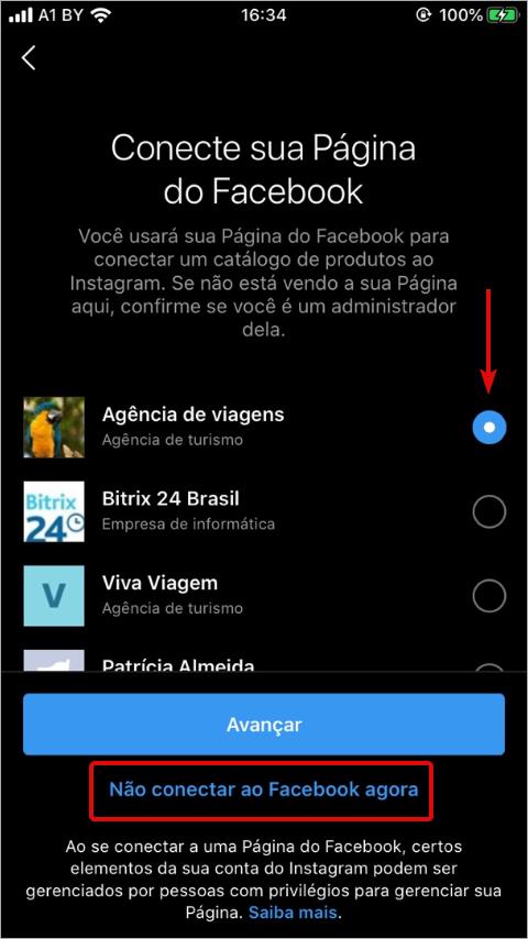 Como posso conectar com o Facebook e quais informações serão